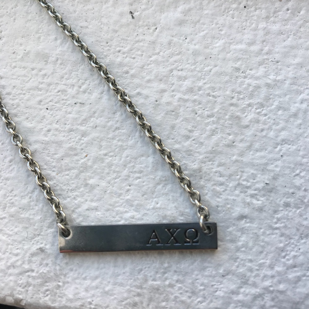 Alpha Chi Omega Bar Necklace